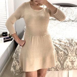 SWEATER KNIT Flare Skirt Sweater Dress